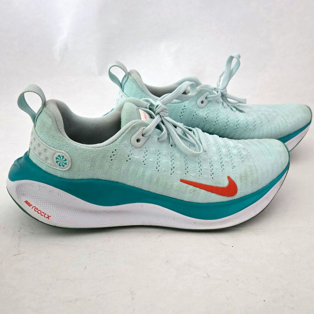 Nike Reactx Infinity Run 4 Running Shoes Jade Ice Picante Red Women's Sz 8